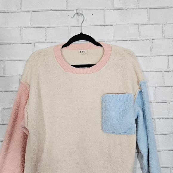 ⚡️SALE! POL Colorblock Fuzzy Oversized Sweater - Picture 4 of 7